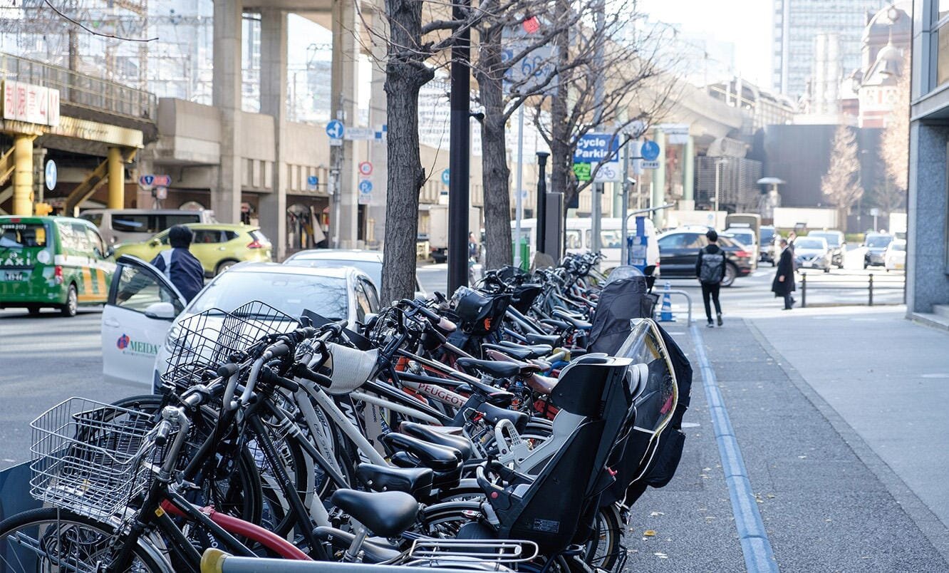 画像：駅周辺の放置自転車対策