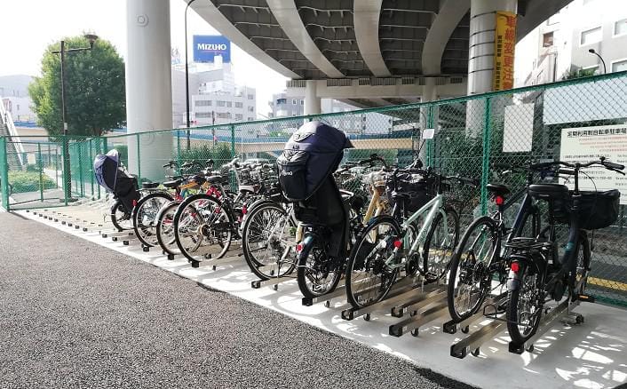 飯田橋駅駐輪場に、スライド式自転車ラック：AR-SFを導入。
