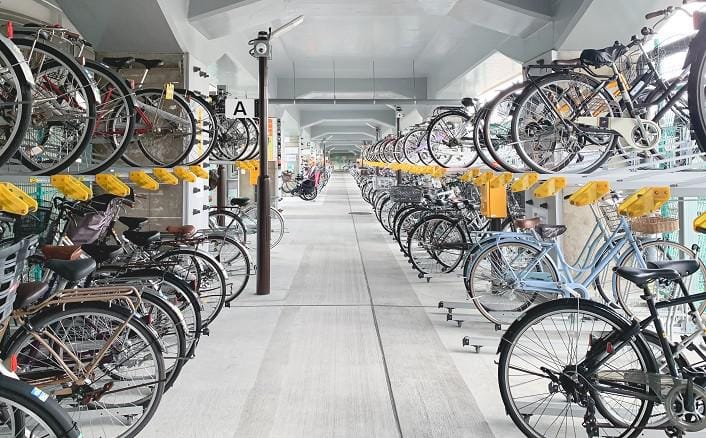 北綾瀬北自転車駐車場に、垂直2段式自転車ラック：BC-W-ARSを導入。