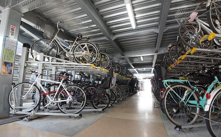 世田谷区立新烏山南自転車等駐車場に、垂直2段式自転車ラック：BC-W-ARSを導入。
