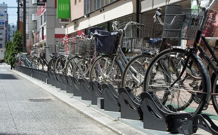 BPARKジョイ五番街自転車駐輪帯に、駐輪機：Bロックを導入。