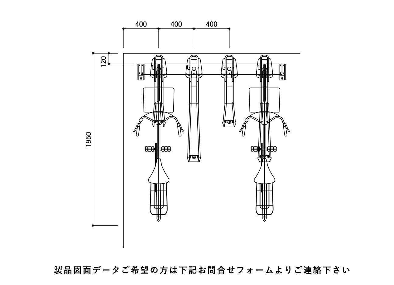 駐輪機：CL600の駐輪場平面図。