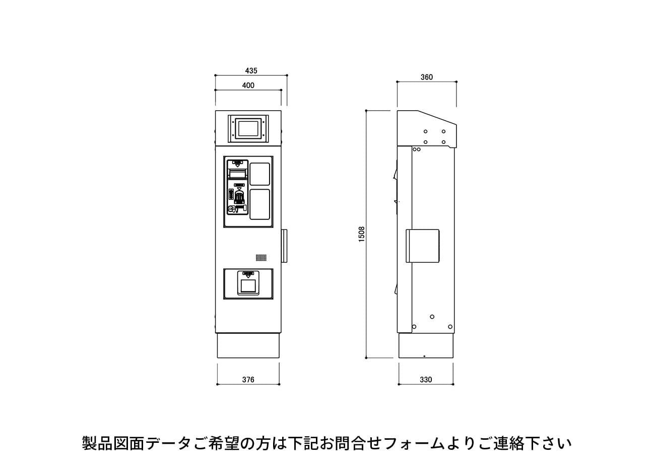 精算機：CM480の駐輪場設計図面。