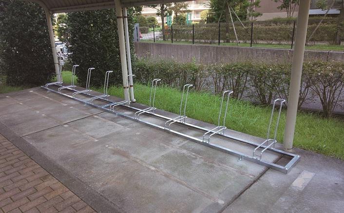 横浜市某マンション駐輪場に、平置ラック：BC-450Lを導入。