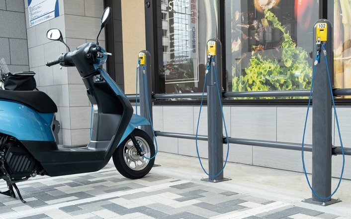 バイク駐輪機：GBロックの写真。