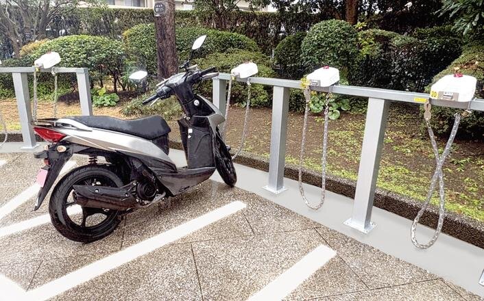 バイク駐輪機：SCR-B200の写真。